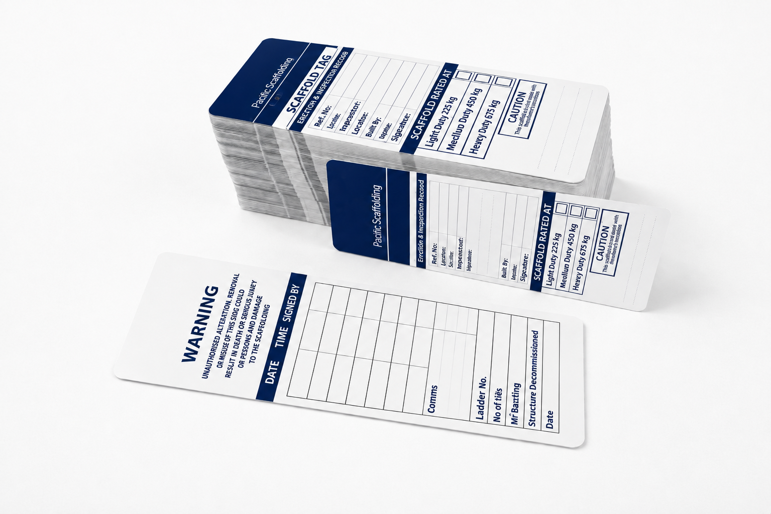 Plastic Scaffolding Tags 300 Micron